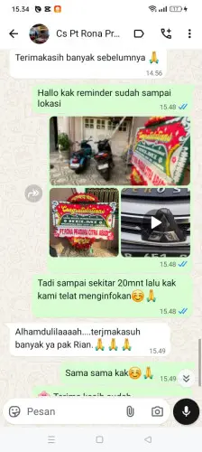 Testimonial Papan Bunga cigemblong